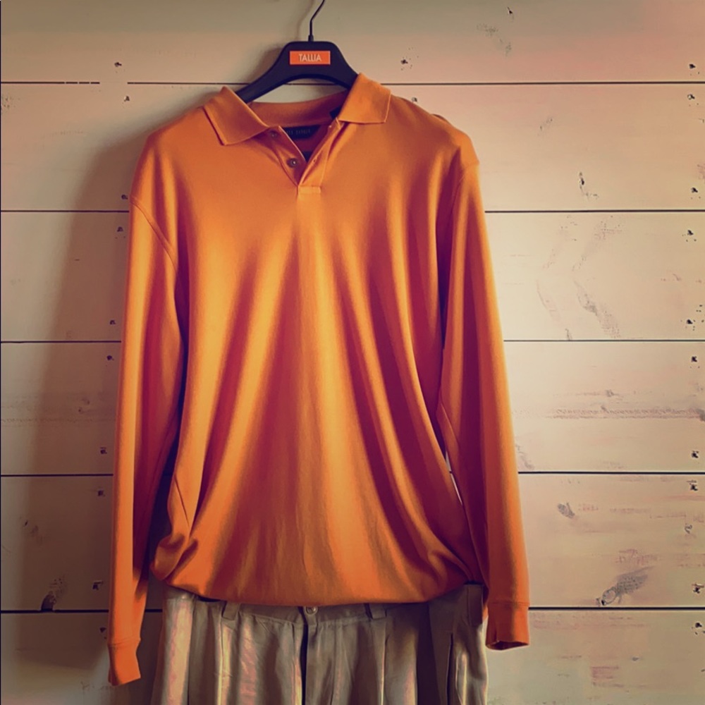 Scott Barber long sleeve Persimmon colored Shirt